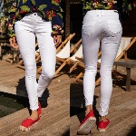 Jean Skinny blanc pour femme Freeman T Porter Dorya Cavi