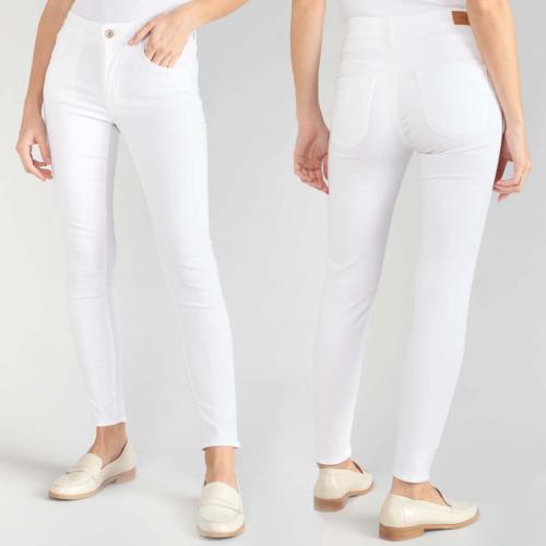 Jeans blanc slim taille haute Le Temps des Cerises Pulp