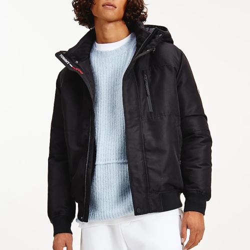 Blouson Tommy Hilfiger Jeans homme coupe bomber technique noir