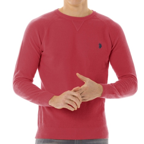 Pull en laine Us Polo Assn homme rouge