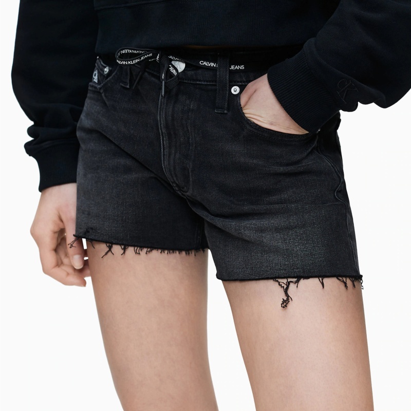 Short en Jean noir Calvin Klein CK Jeans pour femme