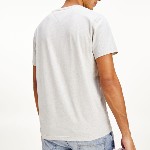 T Shirt Tommy Jeans gris grand logo coloré