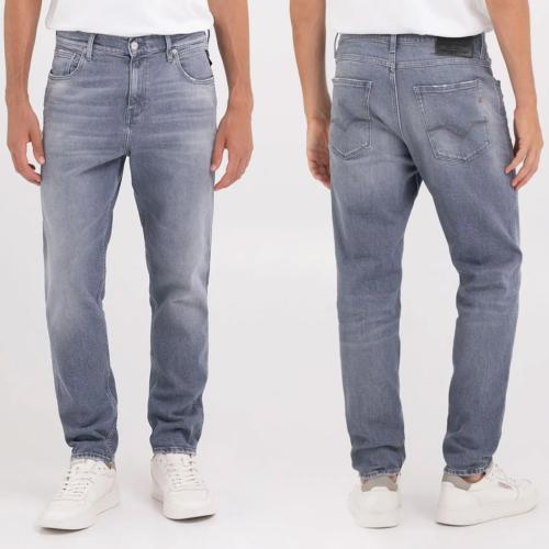 Jeans Replay homme Sandot Relaxed Tapered gris