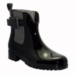 Bottes Tommy Hilfiger femme en vinyle noir brillant modèle Zen