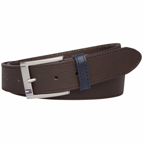 Ceinture Tommy Hilfiger en cuir marron modèle Ethan