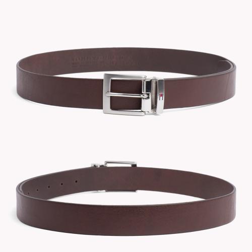 Ceinture Tommy Hilfiger en cuir marron avec boucle en métal