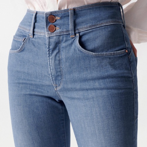 Jeans Femme Salsa Premium – Taille 36 (W27/L32) – Coupe Slim – Bleu – Coton/élasthanne – Occasion Très Bon état