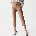 Pantalon taille haute Salsa femme beige