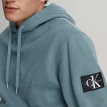 Sweat capuche Calvin Klein Ck Jeans badge hoodie bleu
