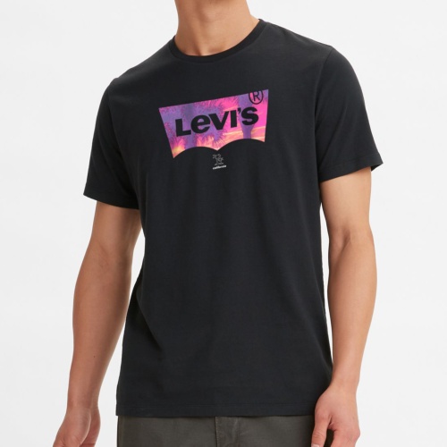 T Shirt Levis homme Graphic Palm Fill Tee noir
