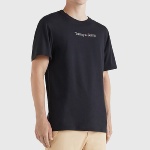 T Shirt Tommy Jeans noir avec logo brodé
