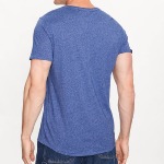 Tee Shirt Tommy Hilfiger Jeans homme bleu chiné