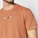 T Shirt Tommy Hilfiger orange avec logo Tommy Jeans