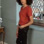 Top femme Freeman T Porter Tavie Plain Red Ochre