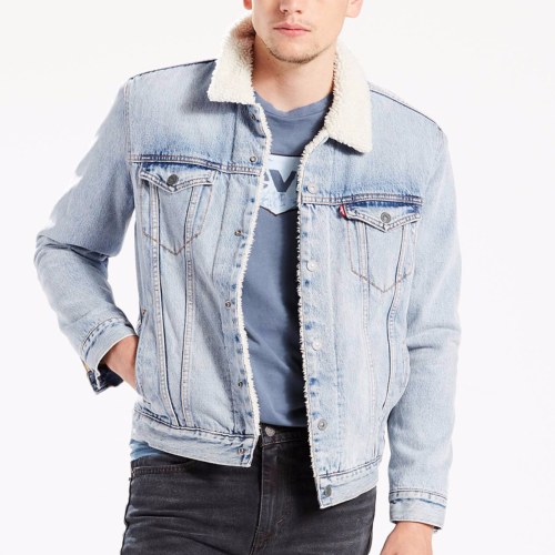 Blouson en jean fourré Levis pour homme modèle Sherpa Trucker cusack