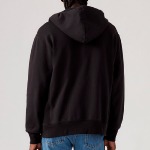 Sweat zippé capuche Levis noir