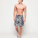 Short de plage et de baignade Superdry Deep Water Boardshort camouflage gris