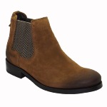 Bottines Tommy Hilfiger femme en cuir daim cognac modèle Avive