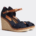 Sandales compensées Tommy Hilfiger Elena Iconic bleu marine