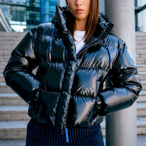 Doudoune noire brillante Freeman T Porter Vardia