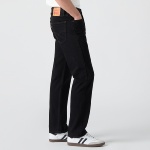 Jeans Levis 505 Regular 100% coton noir coupe droite