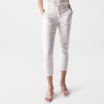 Pantalon en lin blanc Salsa femme