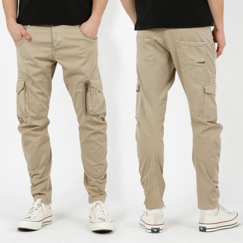 Pantalon cargo type Treillis Le Temps des Cerises Alban beige