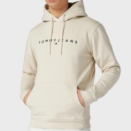 Sweat capuche hoodie Tommy Hilfiger Jeans beige pour homme