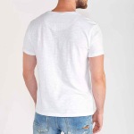 T Shirt Le Temps des Cerises Homme Tosa blanc poche motifs rouges
