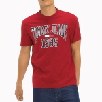 T Shirt Tommy Hilfiger Jeans homme collegiate tee rouge