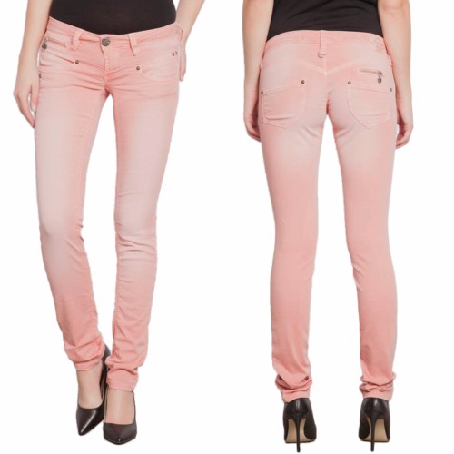 Jean Freeman T Porter femme  Alexa Magic Color rose coupe slim