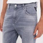 Jeans Replay homme Sandot Relaxed Tapered gris