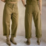 Pantalon large femme Freeman T Porter Naya Yolo kaki