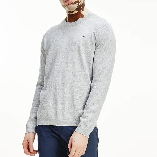 Pull Tommy Hilfiger homme gris, col rond