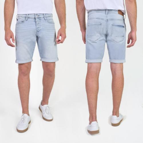 Short en jeans homme Le Temps des Cerises Landrew bleu clair