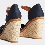 Sandales compensées Tommy Hilfiger Elena Iconic bleu marine