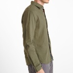 Chemise en lin kaki Le Temps des Cerises Rodes pour homme