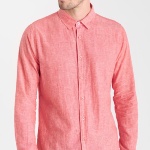 Chemise en lin rose Le Temps des Cerises Rodes pour homme