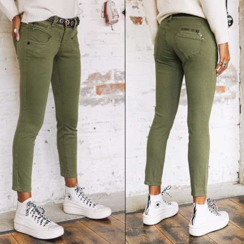 Jean femme Freeman T Porter Alexa Cropped khaki