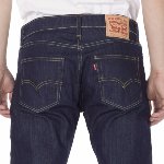 Jean Levis 504 pour homme délavage Worn Once coupe droite