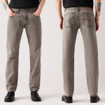 Jeans levi's 501 Original Fit gris coupe droite