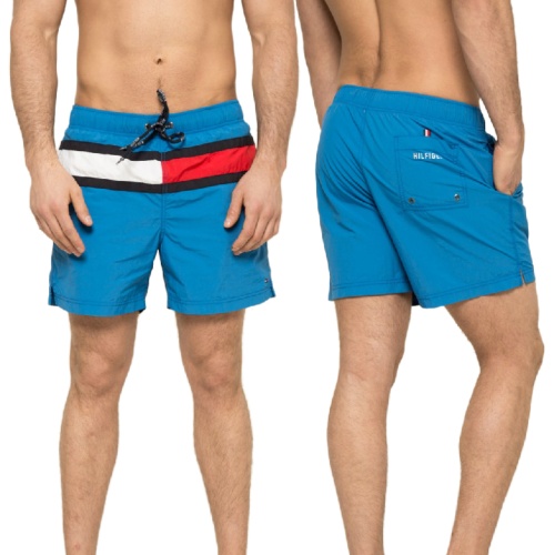 Short de bain Tommy Hilfiger Flag Trunk bleu