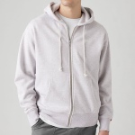 Sweat zippé capuche Levis gris chiné