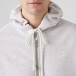 Sweat zippé capuche Levis gris chiné