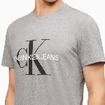 T Shirt Calvin Klein Ck Jeans iconic monogram gris