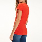 T Shirt femme Tommy Hilfiger Jeans rouge