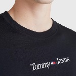 T Shirt Tommy Jeans noir avec logo brodé