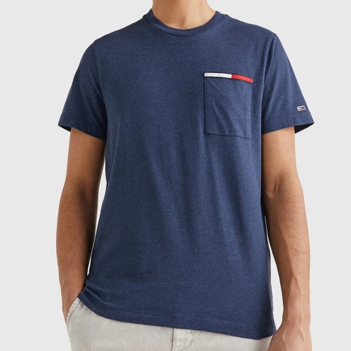 T Shirt Tommy Hilfiger homme bleu marine avec poche