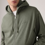 Sweat zippé capuche Levis kaki