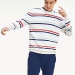 Pull Tommy Hilfiger / Tommy Jeans homme blanc rayé